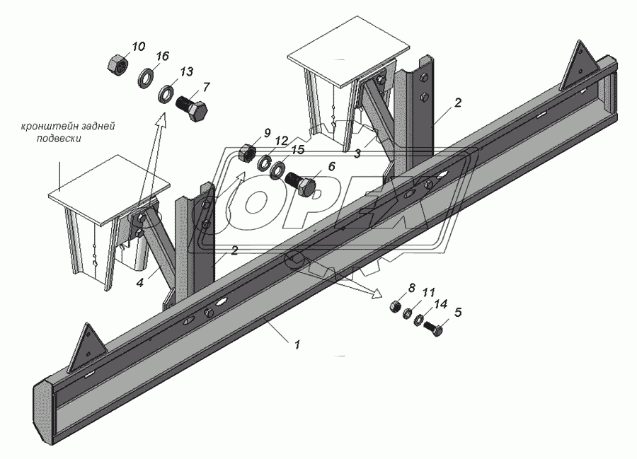 9693-2804010 Установка заднего буфера